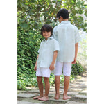 Load image into Gallery viewer, Linen Short Sleeve Dress Shirt - Baliene
